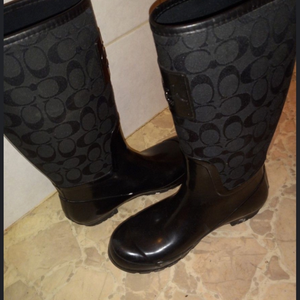 Coach black rain boots - Picture 6 of 6